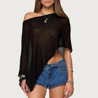 Effortless Elegance Sheer Poncho